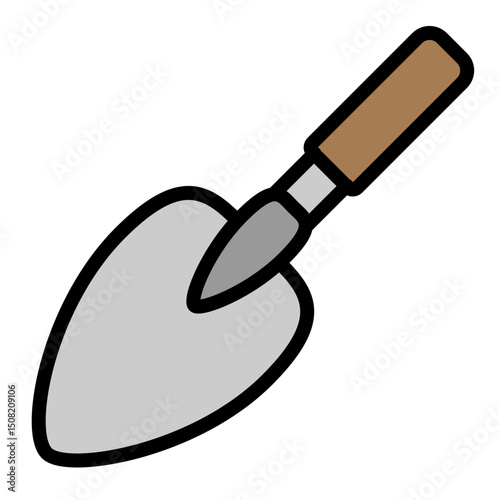 Trowel Vector Filled Icon Design