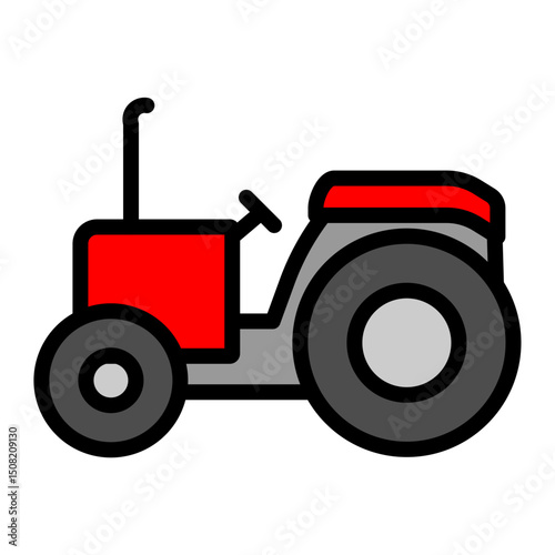 Tractor Vector Filled Icon Design