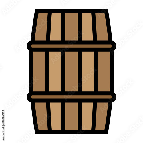 Barrel Vector Filled Icon Design