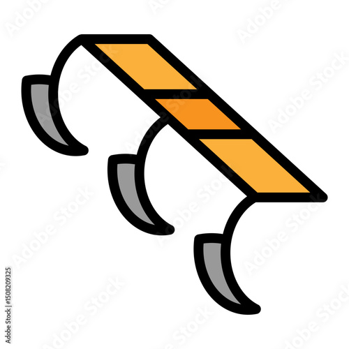 Plowing Vector Filled Icon Design