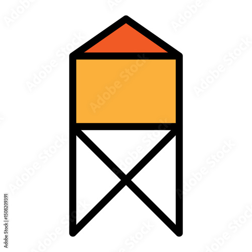 Water Tank Vector Filled Icon Design
