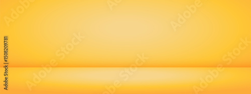 Limbo yellow background. Abstract studio gradient bg. Modern banner with empty space for advertising text. Vector illustration.