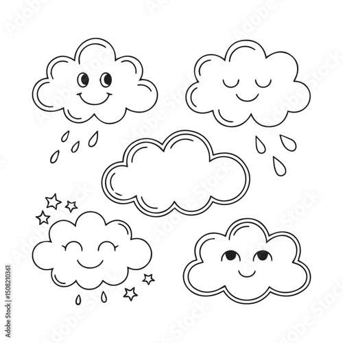 vector illustration of clouds