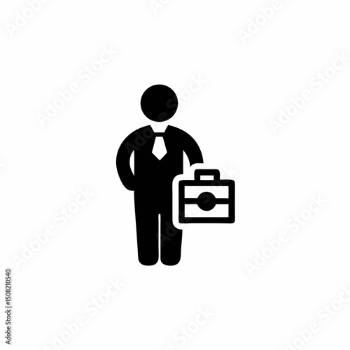 CEO or Manager Icon Vector Silhouette Design