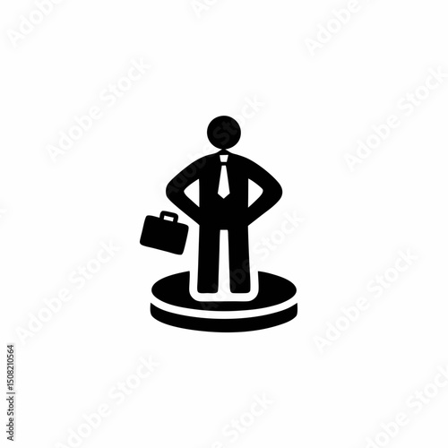 CEO or Manager Icon Vector Silhouette Design