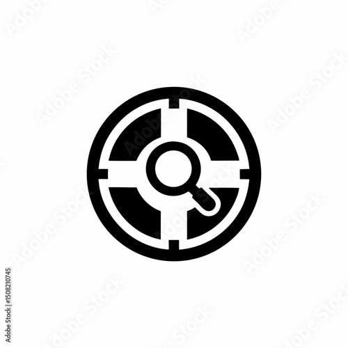 Focus Mode Icon Vector Silhouette Design