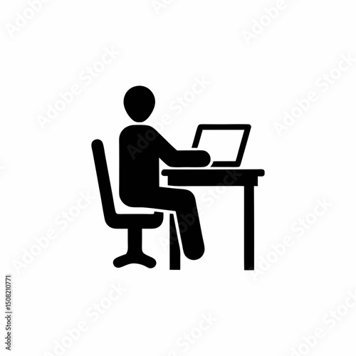 Freelancer Icon Vector Silhouette Design