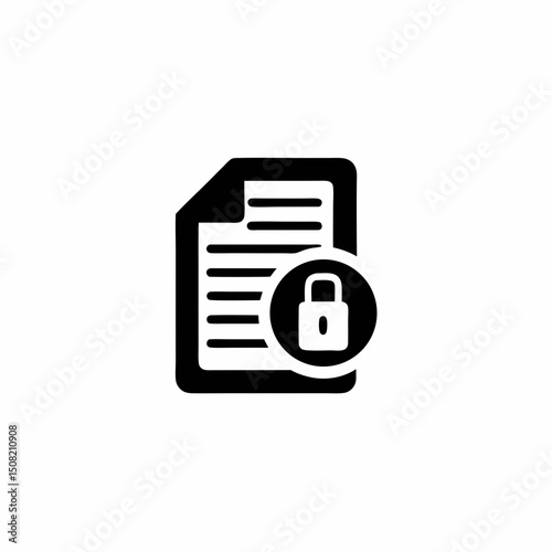 NDA Non Disclosure Agreement Icon Vector Silhouette Design