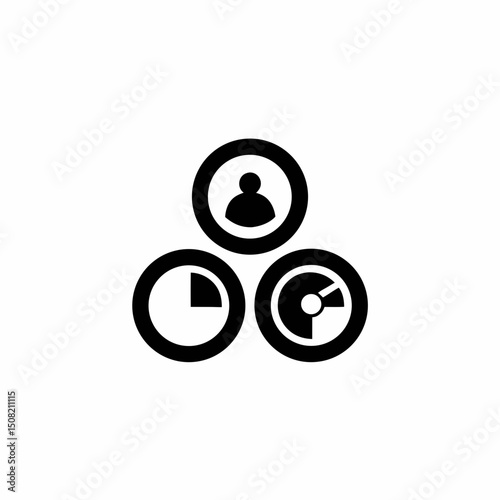 Task Prioritization Icon Vector Silhouette Design