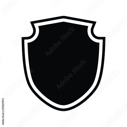 Badge Icon. Vintage label and badge illustration. Security shield symbol.