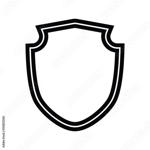 Badge Icon. Vintage label and badge illustration. Security shield symbol.