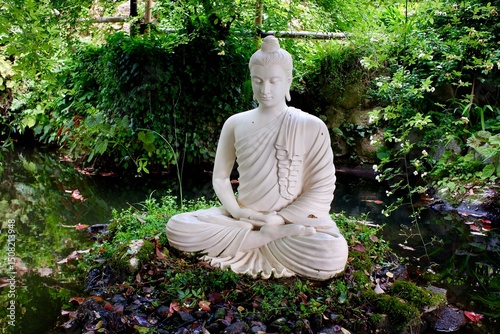 Buddha statue on a garden