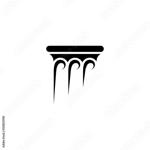 Minimal pillar logo design concept