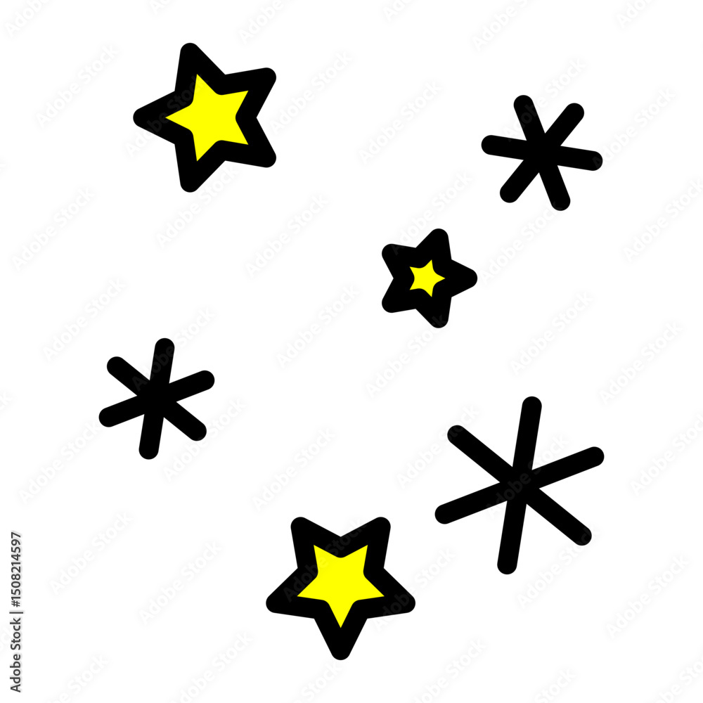 Obraz premium Star Light Vector Filled Icon Design