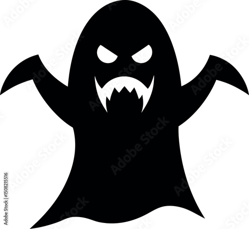 Halloween famine vector art logo silhouette design