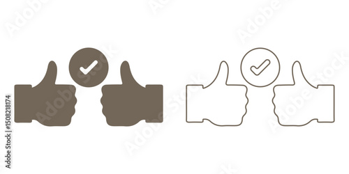 Commitment icon set. Commitment icon Solid and  line style. editable icon, vector collection