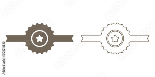 Credibility icon set. Credibility icon Solid and  line style. editable icon, vector collection