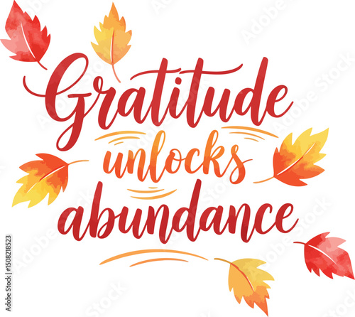 Autumnal Reminder of Gratitude, Abundance Through Thankfulness Artwork