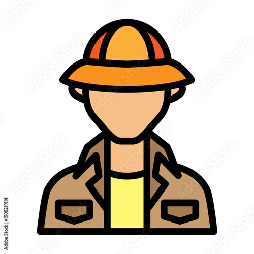 Archeaologist Vector Filled Icon Design