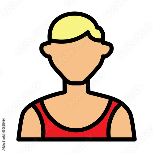 Athlete Vector Filled Icon Design