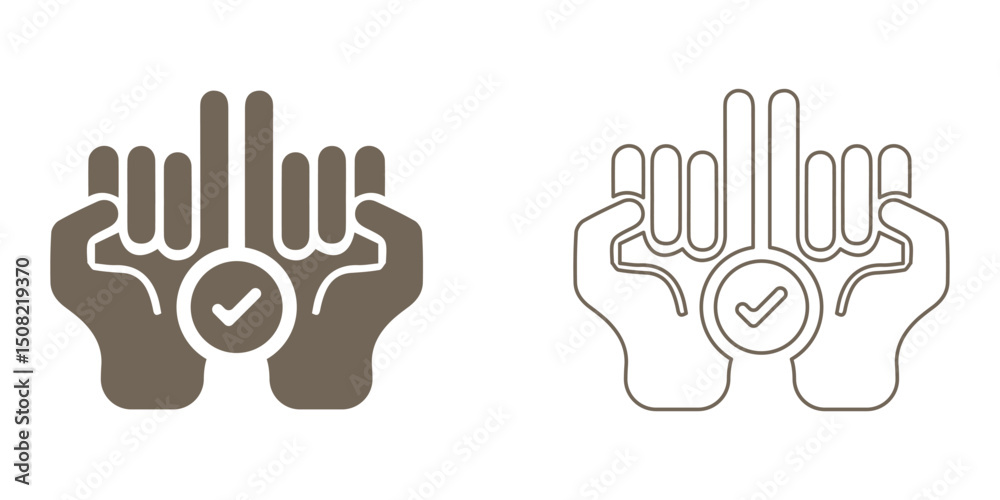 Fototapeta premium Promise icon set. Promise icon Solid and line style. editable icon, vector collection