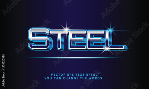 steel text effect illustration