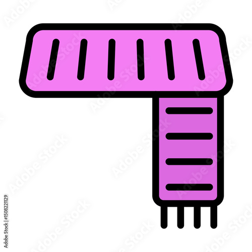 Muffler Vector Filled Icon Design