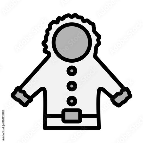 Parka Vector Filled Icon Design