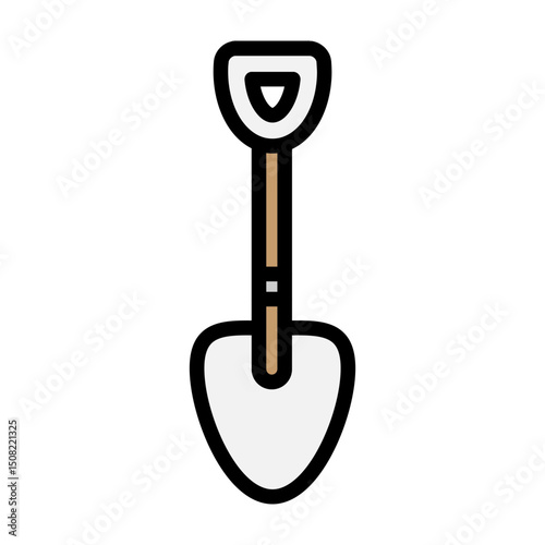 Snow shovel Vector Filled Icon Design