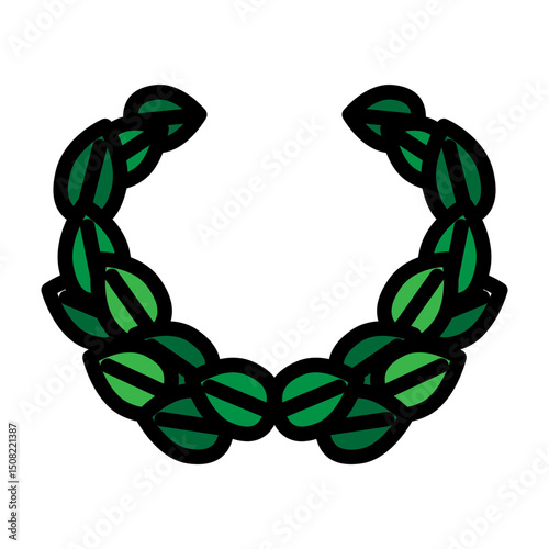 Wreath Vector Filled Icon Design