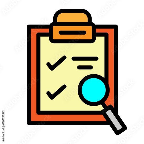 Inspection Report Vector Filled Icon Design