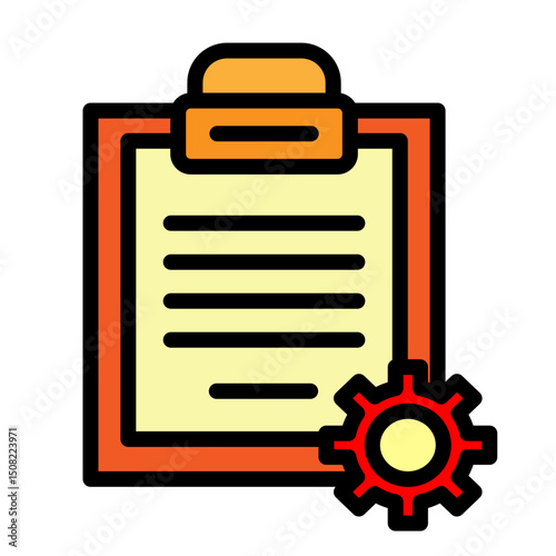 Repair Record Vector Filled Icon Design