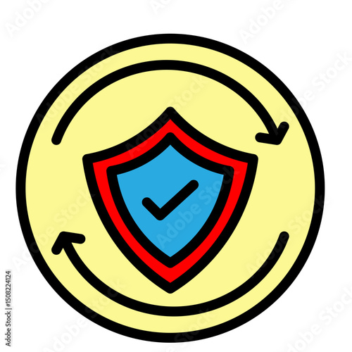 Service Continuity Vector Filled Icon Design