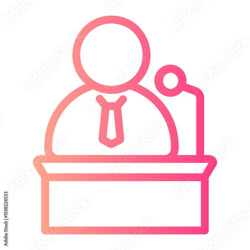 public speaking gradient icon