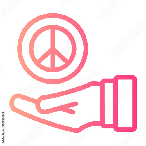 peace gradient icon