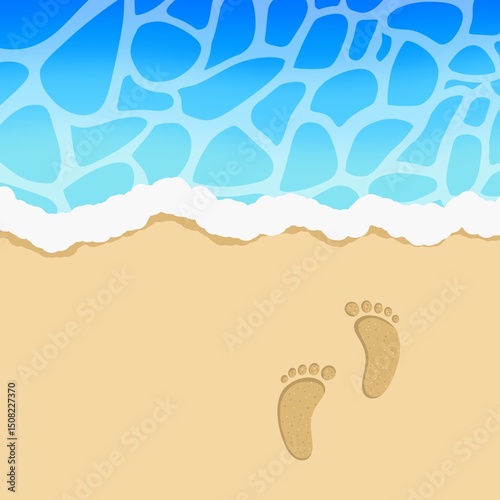 바다 일러스트.Sea illustration, beach illustration