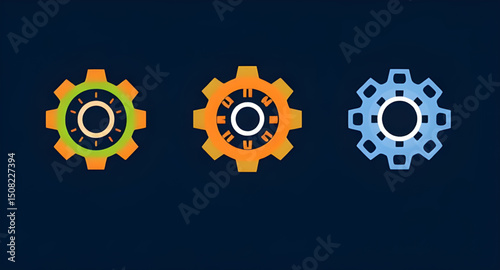 colorful cogwheel, gear illustration, bright gear icon, engineering gear, rainbow gear icon, cog vector design, multicolor gear, abstract gear icon, gear logo element, machinery gear vector, vibrant g