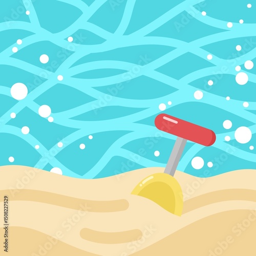 바다 일러스트,모래놀이,beach illustration 