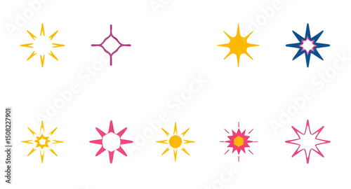 magical sparkle vector, sparkle light effect, twinkle star icons, abstract sparkle set, star sparkle vector, fairy dust illustration, diamond sparkle icons, luminous sparkle design, shiny sparkle effe