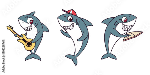 funny Shark cartoon vector