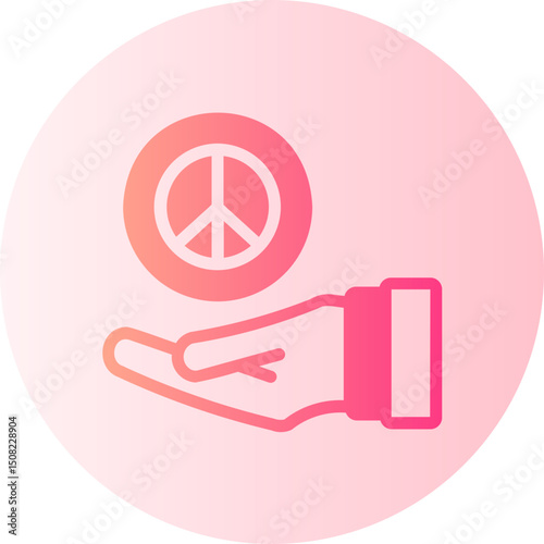 peace gradient icon