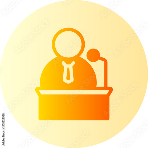 public speaking gradient icon