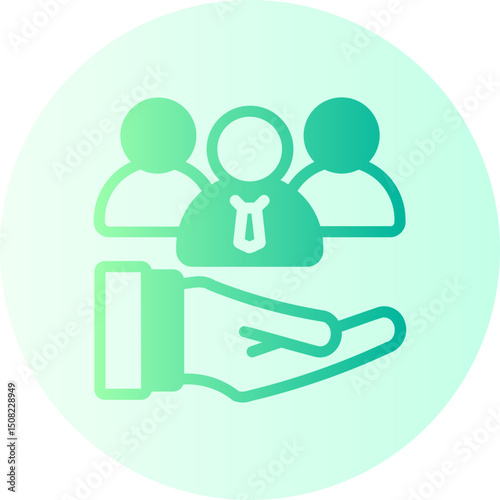 social responsibility gradient icon