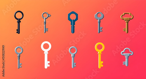 key icon, vector house key, old fashioned key, office key icon, password security key, illustration of key, key and lock set, room key vector, symbolic key icon, vector security key, ornate key design