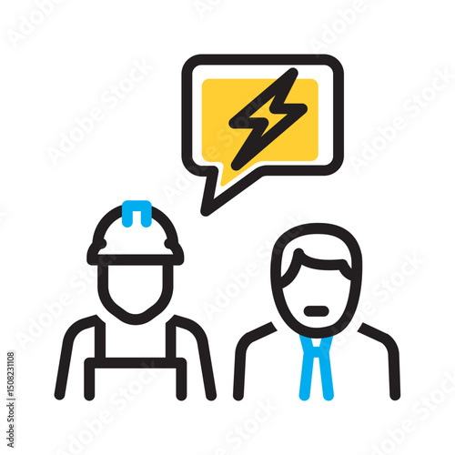 Vector multi color icon for Labour disputes