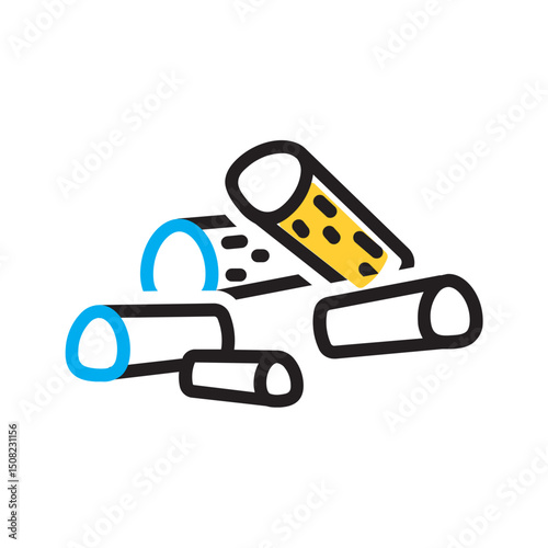 Vector multi color icon for Pellets