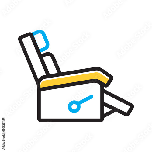 Vector multi color icon for Recliner