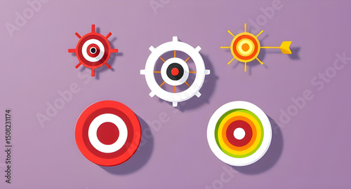 Target icon, Target vector, Target illustration, Bullseye, Aim icon, Goal target, Marketing target, Archery target, Red target, Target with arrow, Flat target design, 3D target, Minimal target icon, T