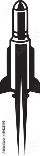 missile silhouette, rocket vector, military missile icon, ballistic missile shadow, warhead silhouette, guided missile vector, missile launch icon, defense missile silhouette, tactical missile vector