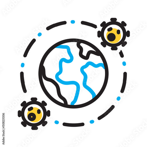Vector multi color icon for Epidemic